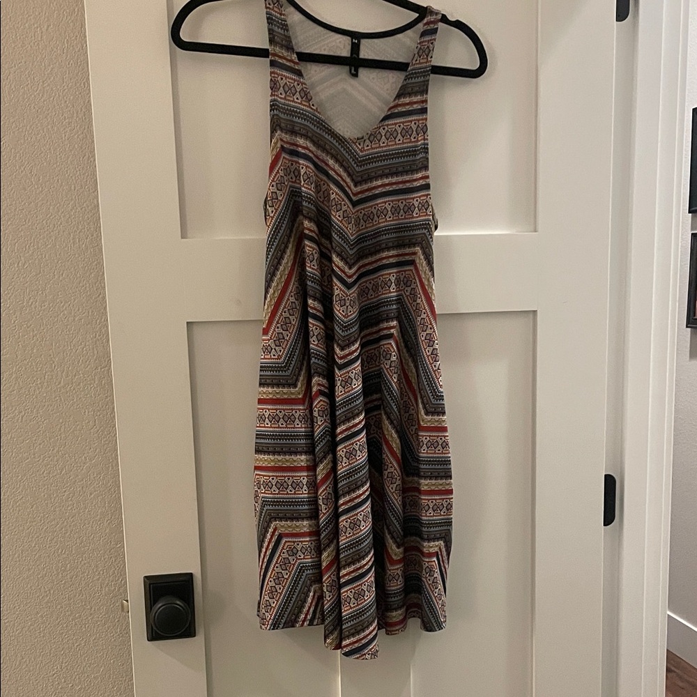 Chic Multicolor Striped Mini Dress